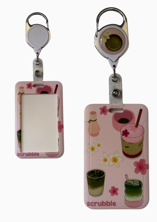 Love You So Matcha ID Holder Badge Reel